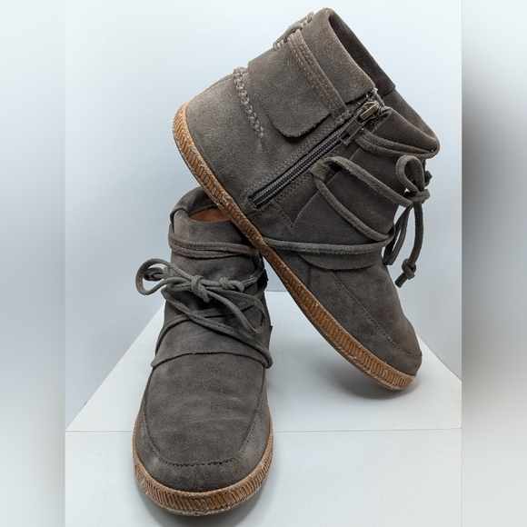 UGG Reid Grey Thunder Bootie Moccasin - Picture 2 of 5